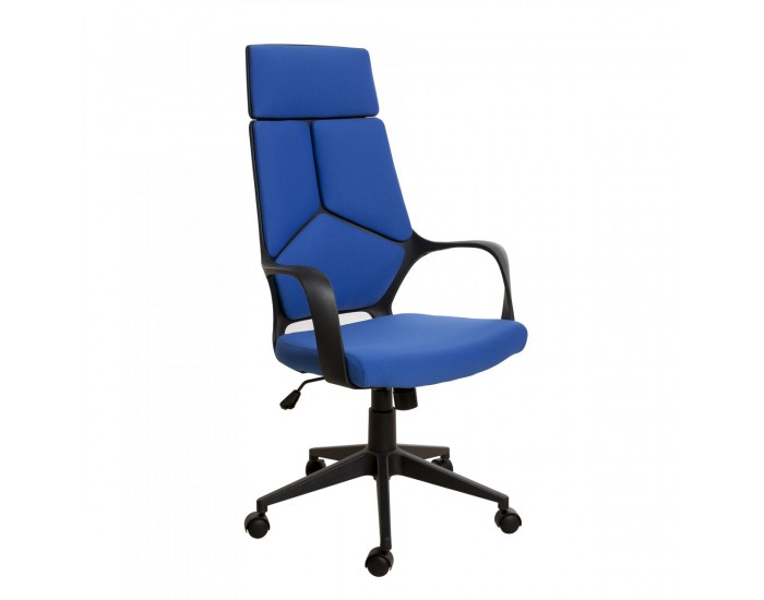 Директорски стол Force Black, текстил, Tilt механизъм, до 120 kg, тъмносин