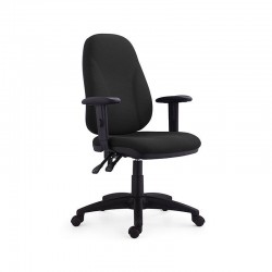 Офис стол RFG Bristol, текстил, Ergon 2l механизъм, до 130 kg, черен - Scaune de birou