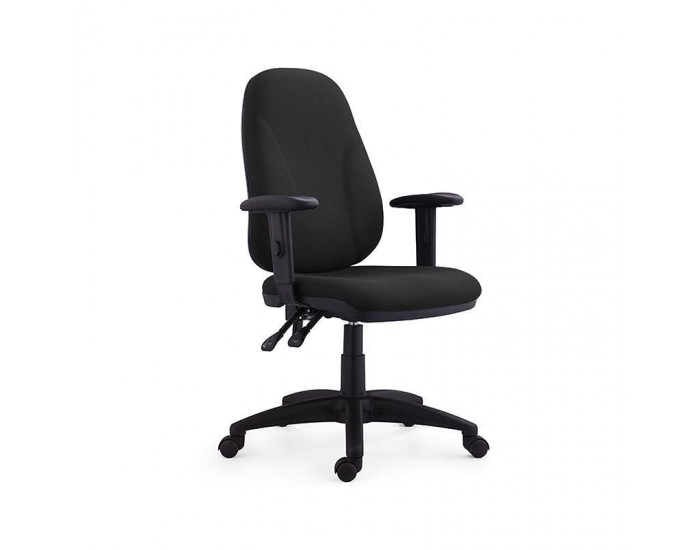Офис стол RFG Bristol, текстил, Ergon 2l механизъм, до 130 kg, черен
