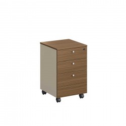 Контейнер за бюро RFG Paris, 400 х 420 х 620 mm, ПДЧ 16 mm, орех и светлосиво - Rfg