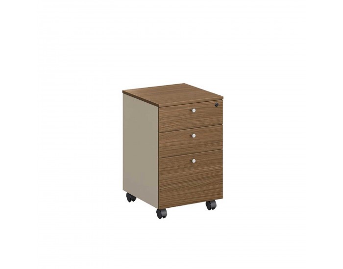 Контейнер за бюро RFG Paris, 400 х 420 х 620 mm, ПДЧ 16 mm, орех и светлосиво