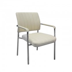 Посетителски стол RFG Glos M, екокожа, метална основа, до 120 kg, бежов - Scaune de birou