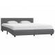 Sonata H Рамка за легло с LED, сива, изкуствена кожа, 180x200 cм