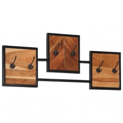 Sonata H Стенна закачалка за дрехи 90x1x35 см масивна акация и желязо - Cuiere