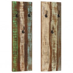 Sonata H Закачалки за стена, 2 бр, 36x3x110 см, регенерирано дърво масив - Cuiere
