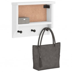 Sonata H Стенна закачалка за палта SANDNES Бяла 45x12x35 cm - Cuiere
