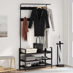 Sonata H Закачалка за палта Черен дъб 95 x 34 x 184 см Инженерно дърво - Cuiere