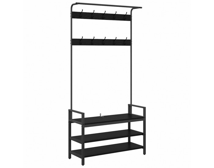 Sonata H Закачалка за палта Черен дъб 95 x 34 x 184 см Инженерно дърво