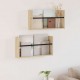 Sonata H Етажерка за списания с рафт 2 pcs Сонома дъб 60 x 12 x 30 см