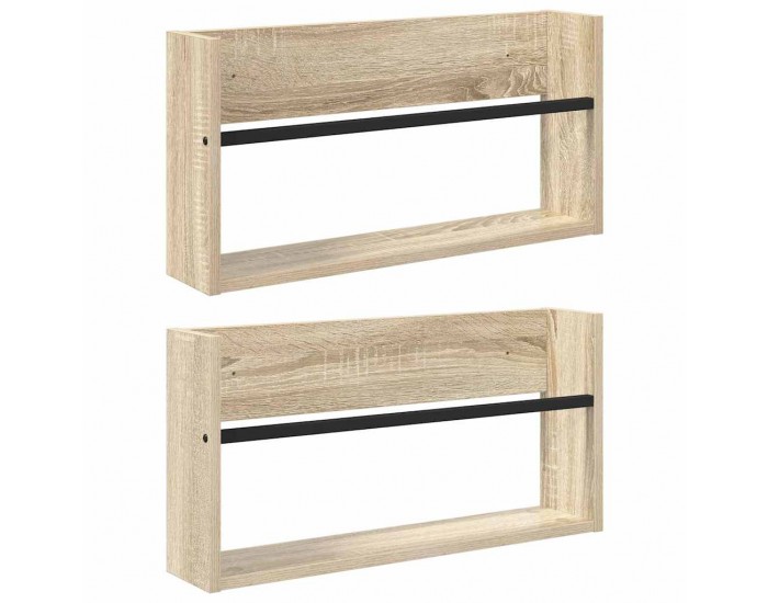 Sonata H Етажерка за списания с рафт 2 pcs Сонома дъб 60 x 12 x 30 см
