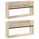 Sonata H Етажерка за списания с рафт 2 pcs Сонома дъб 60 x 12 x 30 см
