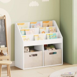 Sonata H Детска рафт за книги Бяло 72,5 x 29,5 x 69 см Инженерно дърво - Hol