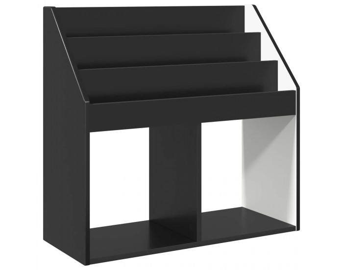 Sonata H Детска рафт за книги Черно 72,5 x 29,5 x 69 см Инженерно дърво
