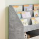 Sonata H Детска рафт за книги Циментено сиво 72,5 x 29,5 x 69 см