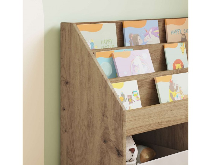 Sonata H Детска рафт за книги Дъб 72,5 x 29,5 x 69 см Инженерно дърво