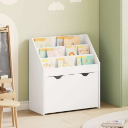 Sonata H Детска рафт за книги Бяло 60 x 29,5 x 69 см Инженерно дърво - Hol