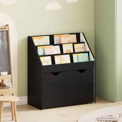 Sonata H Детска рафт за книги Черно 60 x 29,5 x 69 см Инженерно дърво - Hol