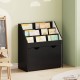 Sonata H Детска рафт за книги Черно 60 x 29,5 x 69 см Инженерно дърво