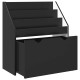 Sonata H Детска рафт за книги Черно 60 x 29,5 x 69 см Инженерно дърво