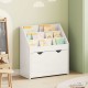 Sonata H Детска рафт за книги с чекмедже Лъскаво бяло 60 x 29,5 x 69 см