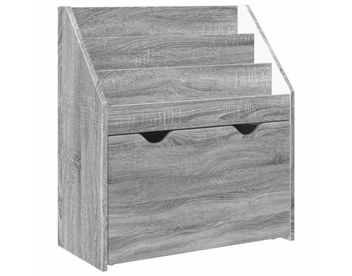 Sonata H Детска рафт за книги с чекмедже Сив Сонома 60 x 29,5 x 69 см