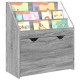Sonata H Детска рафт за книги с чекмедже Сив Сонома 60 x 29,5 x 69 см