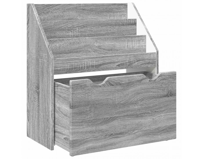Sonata H Детска рафт за книги с чекмедже Сив Сонома 60 x 29,5 x 69 см