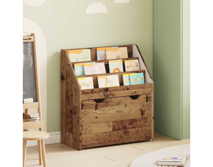Sonata H Детска рафт за книги с чекмедже Старо дърво 60 x 29,5 x 69 см