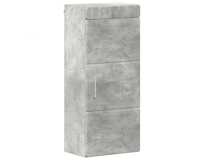 Sonata H Банен стенен шкаф с рафт TULUM Циментено сиво 37 x 24,5 x 86 см