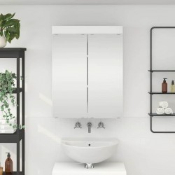 Sonata H Шкаф с огледало за баня с рафт TULUM Бяло 60 x 16,5 x 78 см - Dulapuri de baie