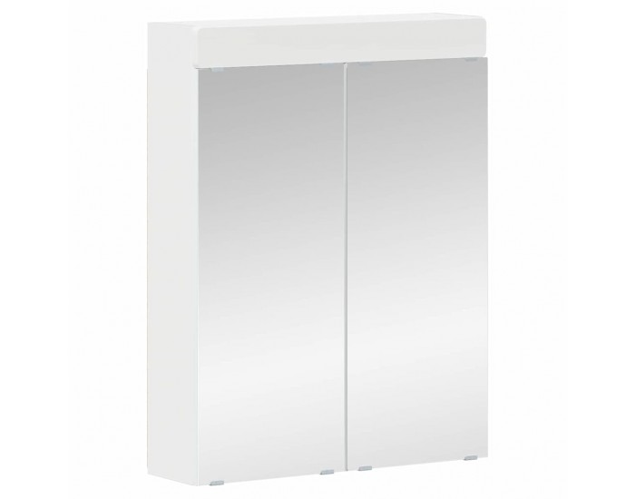 Sonata H Шкаф с огледало за баня с рафт TULUM Бяло 60 x 16,5 x 78 см