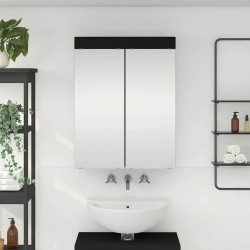 Sonata H Шкаф с огледало за баня с рафт TULUM Черно 60 x 16,5 x 78 см - Dulapuri de baie