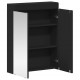 Sonata H Шкаф с огледало за баня с рафт TULUM Черно 60 x 16,5 x 78 см