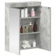 Sonata H Шкаф с огледало за баня TULUM Циментено сиво 60 x 16,5 x 78 см