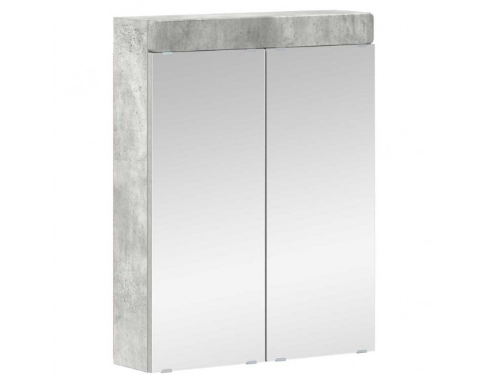 Sonata H Шкаф с огледало за баня TULUM Циментено сиво 60 x 16,5 x 78 см