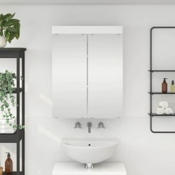 Sonata H Шкаф с огледало за баня TULUM Лъскаво бяло 60 x 16,5 x 78 см - Dulapuri de baie