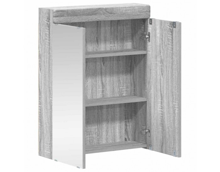 Sonata H Шкаф с огледало за баня TULUM Сив Сонома 60 x 16,5 x 78 см