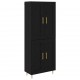 Sonata Bufet Stejar Negru 69,5 x 34 x 180 cm Lemn prelucrat