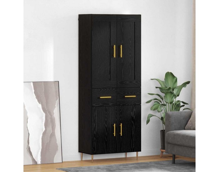 Sonata H Висок шкаф Черния дъб 69,5 x 34 x 180 см Инженерно дърво