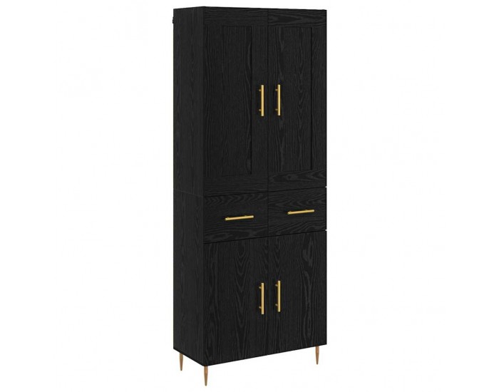 Sonata H Висок шкаф Черния дъб 69,5 x 34 x 180 см Инженерно дърво