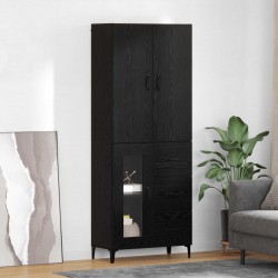 Sonata H Висок шкаф Черния дъб 69,5 x 34 x 180 см Инженерно дърво - Corpuri, vitrine, biblioteci modulare