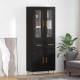 Sonata H Висок шкаф с чекмедже 2 pcs Черния дъб Инженерно дърво