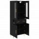 Sonata H Висок шкаф с чекмедже 2 pcs Черния дъб Инженерно дърво