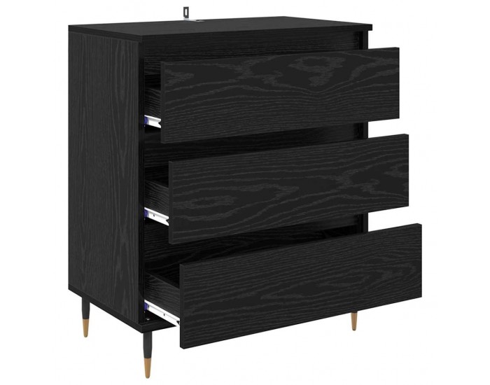 Sonata Bufet Stejar Negru 60 x 35 x 70 cm Lemn prelucrat