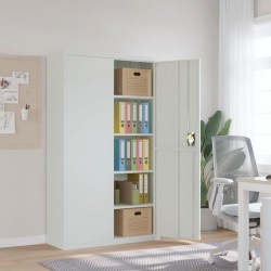 Sonata H Шкаф за папки светлосив 105x40x180 см стомана - Corpuri, vitrine, biblioteci modulare