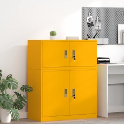Sonata H Шкаф за съхранение Горчично жълто 90 x 40 x 40 см Стомана - Corpuri, vitrine, biblioteci modulare