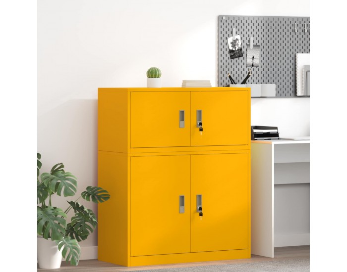 Sonata H Шкаф за съхранение Горчично жълто 90 x 40 x 40 см Стомана