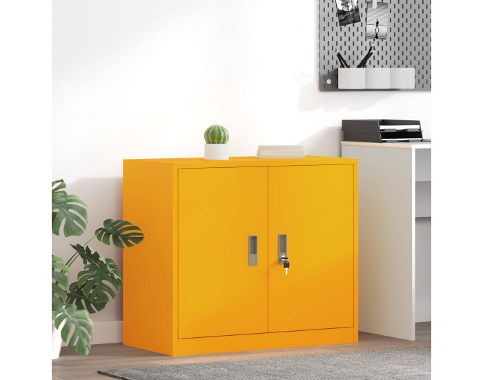 Sonata H Шкаф за съхранение Горчично жълто 80 x 40 x 70 см Стомана