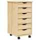 Sonata H Ролков шкаф с чекмеджета с колело MOSS Ясна лакова покривка