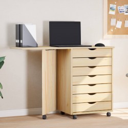 Sonata H Ролково бюро с шкаф с колело MOSS Ясна лакова покривка - Dulapuri